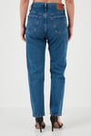 501 Regular Fit Yüksek Bel Cropped Jeans Kadın Kot Pantolon A7739-0007 KOYU MAVİ