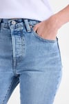 501 Yüksek Bel Düz Paça Jeans Kadın Kot Pantolon A7742-0027 MAVİ