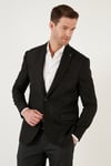 6 Drop Çift Yırtmaçlı Slim Fit Blazer Erkek Ceket 659001 SİYAH