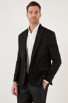 6 Drop Çift Yırtmaçlı Slim Fit Blazer Erkek Ceket 659001 SİYAH