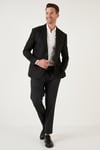 6 Drop Çift Yırtmaçlı Slim Fit Blazer Erkek Ceket 659001 SİYAH