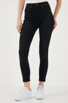 721 Pamuklu Skinny Fit Yüksek Bel Dar Paça Jeans Kadın Kot Pantolon A9360-0008 SİYAH