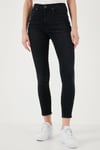 721 Pamuklu Skinny Fit Yüksek Bel Dar Paça Jeans Kadın Kot Pantolon A9360-0008 SİYAH