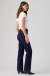 723 Pamuklu Straight Fit Yüksek Bel Düz Paça Jeans Kadın Kot Pantolon 008SY-0001 KOYU LACIVERT