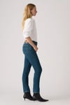 724 Pamuklu Slim Fit Yüksek Bel Düz Paça Jeans Kadın Kot Pantolon 18883-0392 İNDİGO
