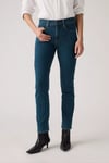 724 Pamuklu Slim Fit Yüksek Bel Düz Paça Jeans Kadın Kot Pantolon 18883-0392 İNDİGO
