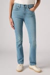 724 Streç Pamuklu Slim Straight Yüksek Bel Düz Paça Jeans Kadın Kot Pantolon 18883-0340 İNDİGO