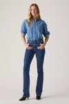 725 Pamuklu Slim Fit Yüksek Bel Jeans Kadın Kot Pantolon 18759-0234 LACİVERT