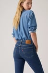 725 Pamuklu Slim Fit Yüksek Bel Jeans Kadın Kot Pantolon 18759-0234 LACİVERT