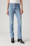 725 Streç Pamuklu Normal Bel Düz Paça Flare Jeans Kadın Kot Pantolon 18759-0116 MAVİ