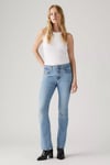 725 Streç Pamuklu Normal Bel Düz Paça Flare Jeans Kadın Kot Pantolon 18759-0116 MAVİ