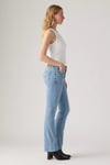 725 Streç Pamuklu Normal Bel Düz Paça Flare Jeans Kadın Kot Pantolon 18759-0116 MAVİ