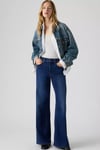 728 Hr Wide Leg Ft Yüksek Bel Geniş Paça Jeans Kadın Kot Pantolon 0039B-0040 MAVİ