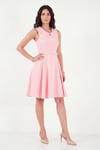 A Kesim Regular Fit Yaka ve Kemer Detaylı Mini Davet ve Mezuniyet Kadın Elbise 6525740 Şeker Pembe