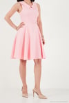 A Kesim Regular Fit Yaka ve Kemer Detaylı Mini Davet ve Mezuniyet Kadın Elbise 6525740 Şeker Pembe