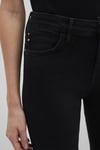 Ada Pamuklu Boyfrend Normal Bel Düz Paça Jeans Kadın Kot Pantolon 1020590492 SİYAH