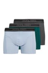 Additionals Jacaiden Pamuklu Logolu 3 Pack Erkek Boxer 12268485 Petrol-Açık Mavi-Koyu Gri