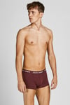 Additıonals Jacblack Streç Pamuklu Logolu 5 Pack Erkek Boxer 12167028 Bordo-Saks-Siyah