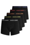 Additıonals Jacblack Streç Pamuklu Logolu 5 Pack Erkek Boxer 12167028 SİYAH