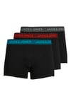 Additionals Jacwaistband Streç Pamuklu Logo Baskılı 3 Pack Erkek Boxer 12127816 ASFALT