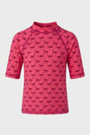 Almina Junior Baskılı Uv Korumalı Kısa Kollu Kız Çocuk T Shirt ST2611000008 FUŞYA