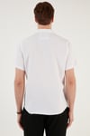 Apaş Yaka Kısa Kollu Regular Fit Erkek Gömlek CF24S117842 BEYAZ