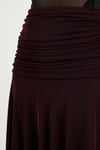 Asimetrik Kesim Drape Detaylı Yırtmaçlı Midi Boy Kadın Etek 6833366 MÜRDÜM