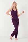 Askılı V Yaka Lastikli Bel Fitilli Kadın Pijama Takımı 65780604 MÜRDÜM