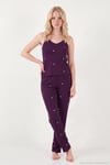 Askılı V Yaka Lastikli Bel Fitilli Kadın Pijama Takımı 65780604 MÜRDÜM