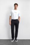 Back & Bond Pamuk Karışımlı Regular Fit Normal Bel Düz Paça Jogger Erkek Pantolon B35W34007 102 SİYAH