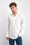 Back & Bond Pamuk Karışımlı Regular Fit Uzun Kollu Örme Erkek Gömlek B35W22011 101 BEYAZ