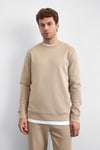 Back & Bond Pamuklu Regular Fit Bisiklet Yaka Erkek Sweat B35W12005 114 BEJ