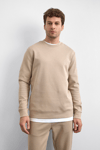 Back & Bond Pamuklu Regular Fit Bisiklet Yaka Erkek Sweat B35W12005 114 BEJ