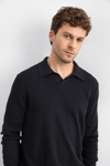 Back & Bond Pamuklu Regular Fit Triko Erkek Polo Yaka Kazak B35W40029 102 SİYAH