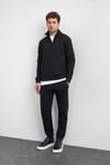 Back & Bond Pamuklu Regular Fit Yarım Fermuarlı Dik Yaka Erkek Sweat B35W12006 102 SİYAH