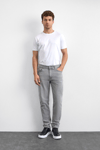 Back & Bond Pamuklu Slim Fit Normal Bel Dar Paça Jeans Erkek Kot Pantolon B35W35011 106 AÇIK GRİ