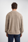 Back & Bond Regular Fit Bisiklet Yaka Basic Erkek Sweat B35W12015 160 VİZON