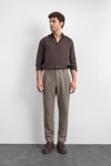 Back & Bond Slim Fit Normal Bel Daralan Paça Erkek Pantolon B35W33001 112 AÇIK KAHVE