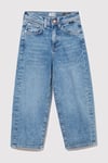 Baggy Normal Bel Daralan Paça Jeans Kız Çocuk Kot Pantolon 7010510-88228 MAVİ
