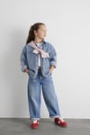 Baggy Normal Bel Daralan Paça Jeans Kız Çocuk Kot Pantolon 7010510-88228 MAVİ