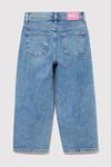 Baggy Normal Bel Daralan Paça Jeans Kız Çocuk Kot Pantolon 7010510-88228 MAVİ