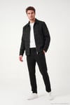 Bağlama Detaylı Regular Fit Düz Paça Jogger Erkek Pantolon 6843701 SİYAH