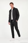 Bağlama Detaylı Regular Fit Düz Paça Jogger Erkek Pantolon 6843701 SİYAH