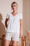 Bağlamalı Yaka Kısa Kollu Regular Fit Kadın Bluz 5865641 EKRU
