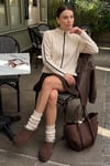 Balıkçı Yaka Soft Akrilik Kadın Kazak 4614815 EKRU-SİYAH