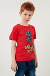 Baskılı Bisiklet Yaka % 100 Pamuk Erkek Çocuk T Shirt 59280200 KIRMIZI