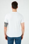 Baskılı Bisiklet Yaka % 100 Pamuk Erkek T Shirt 17783-0314 BEYAZ