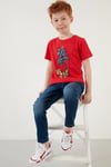 Baskılı Bisiklet Yaka % 100 Pamuk Erkek Çocuk T Shirt 59280200 KIRMIZI