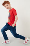 Baskılı Bisiklet Yaka % 100 Pamuk Erkek Çocuk T Shirt 59280200 KIRMIZI