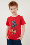 Baskılı Bisiklet Yaka % 100 Pamuk Erkek Çocuk T Shirt 59280200 KIRMIZI